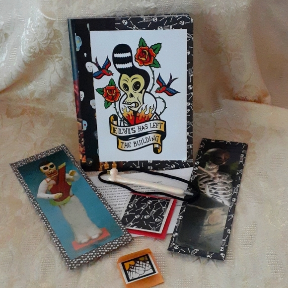 Elvis Day of the Dead Journal Handmade One of a Kind - Picture 1 of 7